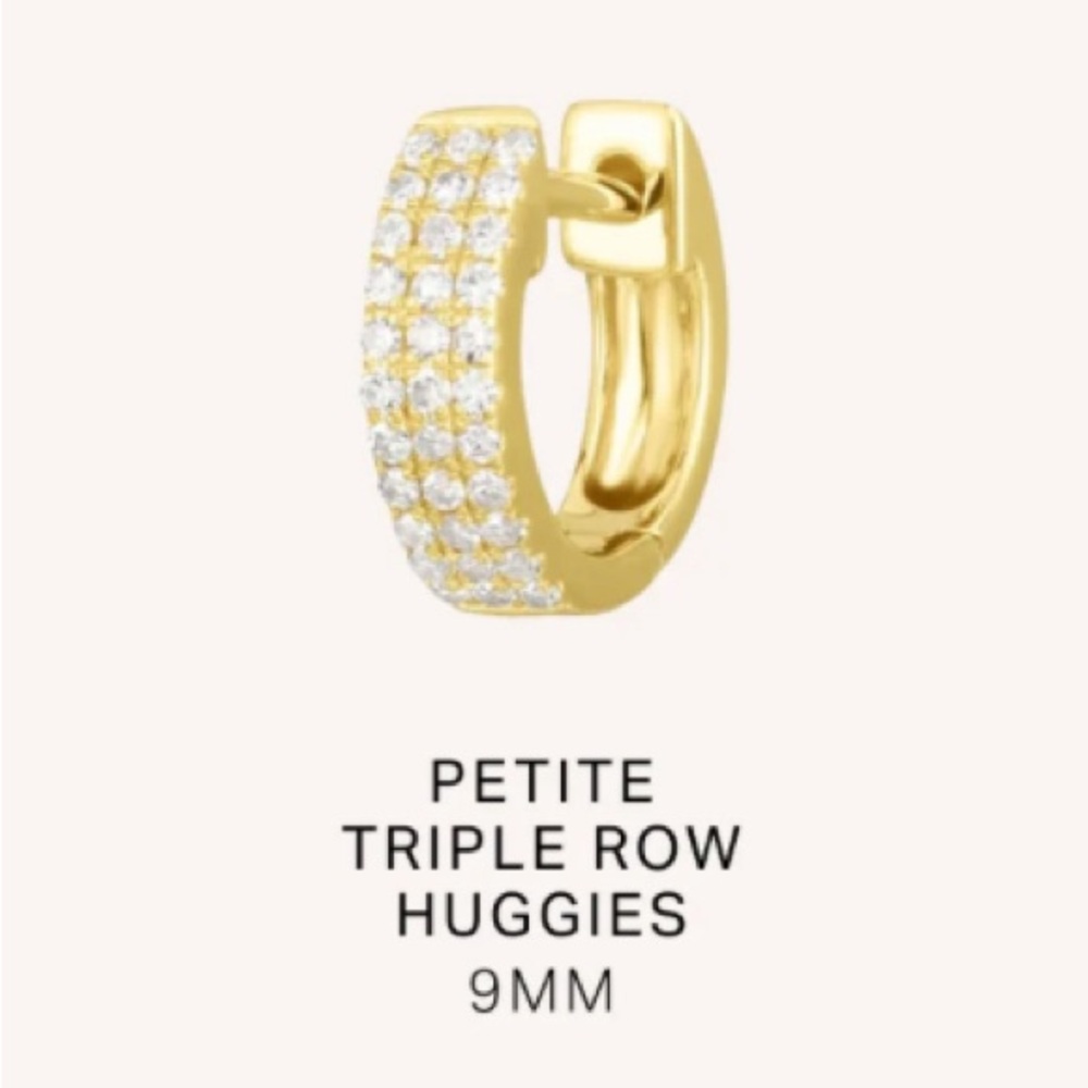 Ring Concierge Gold Petite Triple Row Huggies